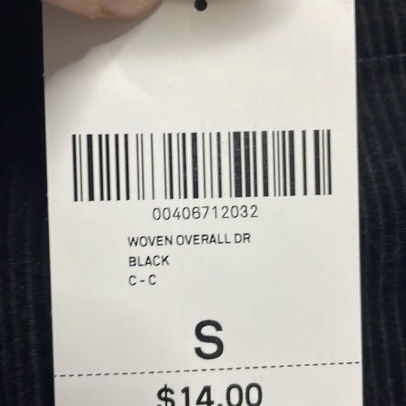 Black Overall Skirt with front Pocket - Picture 4 of 4